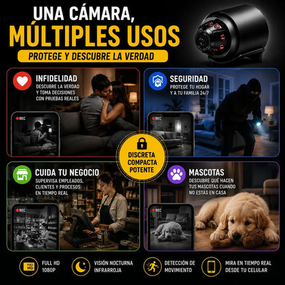 Mini Cámara Espía: | SUPERVISA TODO SIN QUE LO NOTEN